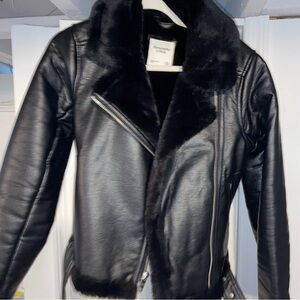 Abercrombie and Fitch Black Aviator Jacket
